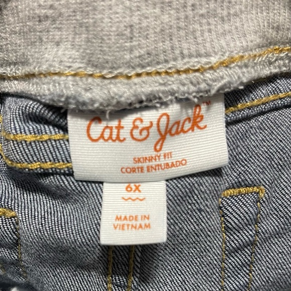 Girls Size 6 Skinny Jeans Bundle - Vigoss Sequins Unicorn & Cat & Jack Dark Wash - Picture 12 of 13